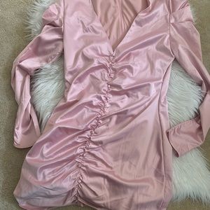 Fashion Nova pink dress *missing button, see pics*
